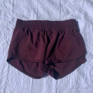 Lululemon, 2.5 in shorts, size 4, deep wine purple